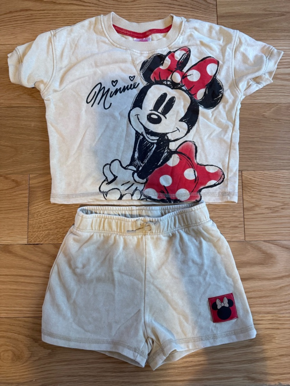 Disney Cream & Red Minnie Mouse Two-Piece Set